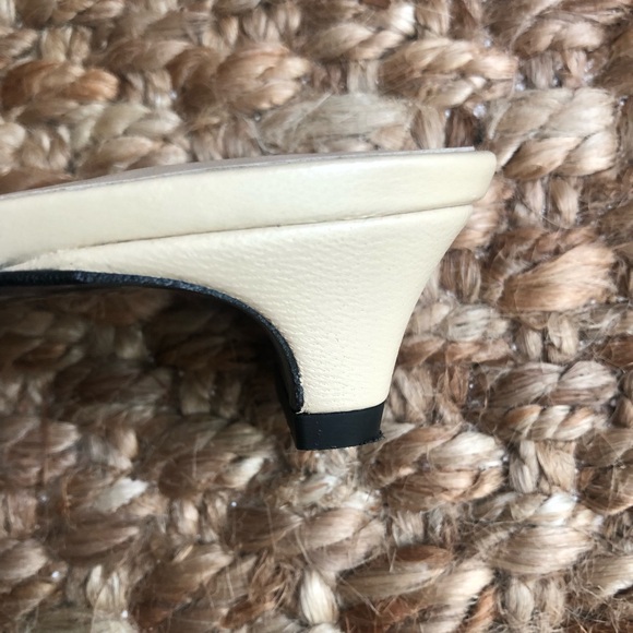 MNG Mango Bone Leather Kitten Heel Mule. Size 38 - Picture 7 of 11